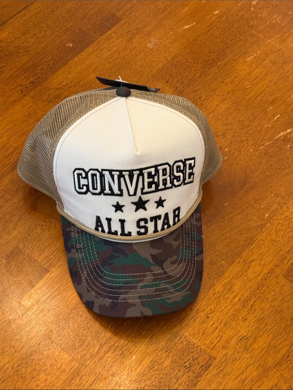 Converse All Star Trucker Hat - White, Tan & Camo